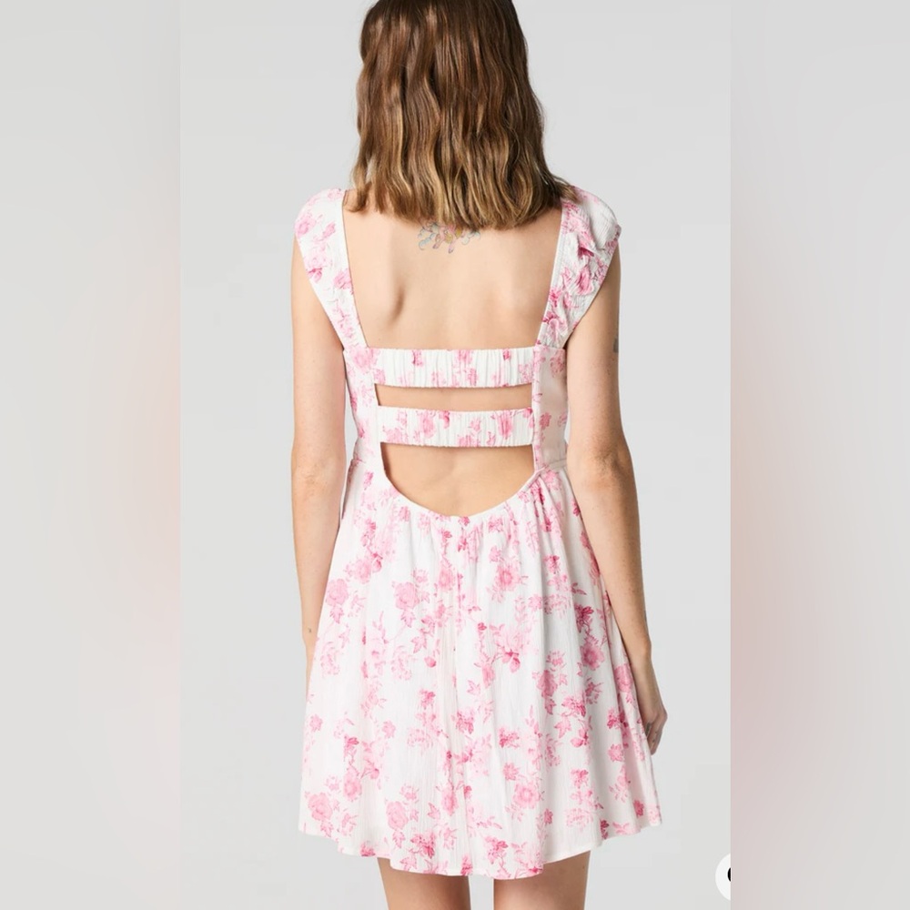 Cut-Out Back Milkmaid Mini Dress - Picture 3 of 3